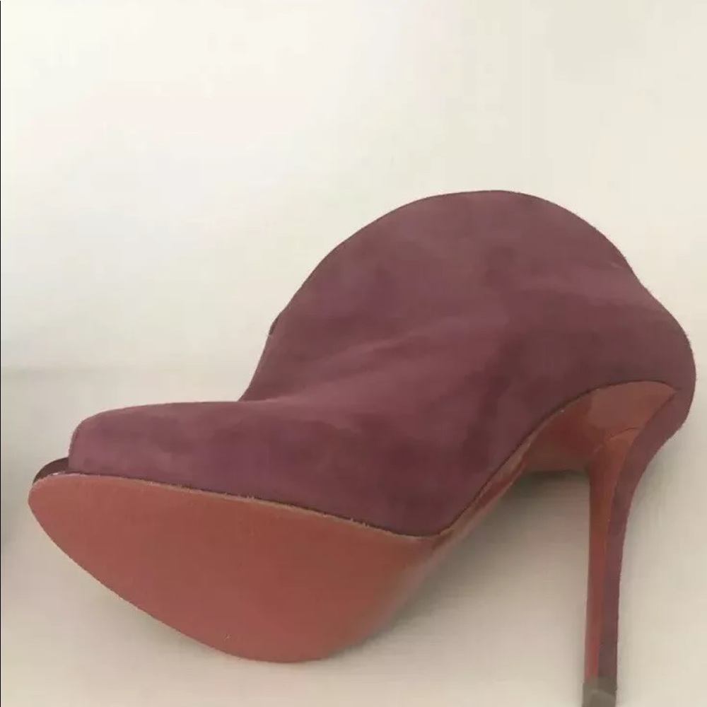 Christian Louboutin Purple Suede Booties